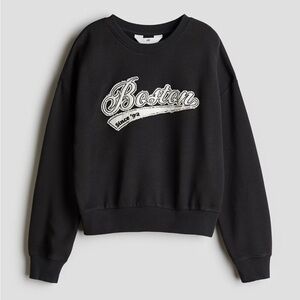 H&M | Charcoal 'Boston' Crewneck Sweatshirt for Girls | Size 8-10